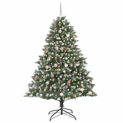 Artificial Christmas Tree with 300 LEDs with Stand Green 210 cm