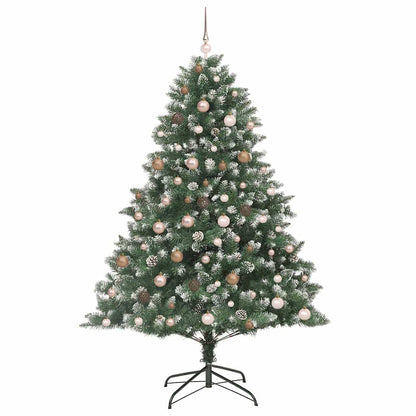 Artificial Christmas Tree with 300 LEDs with Stand Green 210 cm