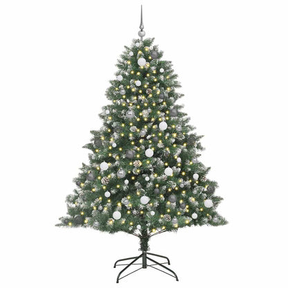 Artificial Christmas Tree with 300 LEDs with Stand Green 210 cm