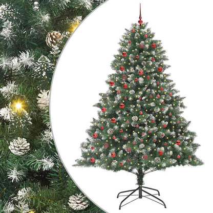 Artificial Christmas Tree with 300 LEDs with Stand Green 210 cm