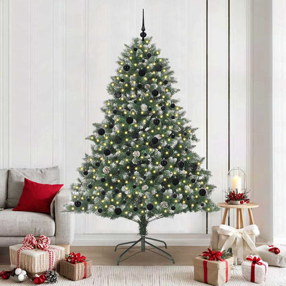 Artificial Christmas Tree with 300 LEDs with Stand Green 210 cm