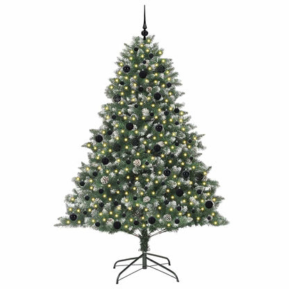 Artificial Christmas Tree with 300 LEDs with Stand Green 210 cm