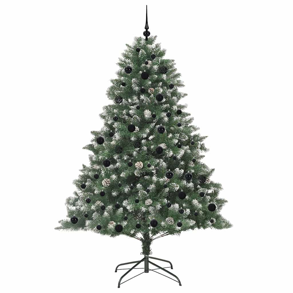 Artificial Christmas Tree with 300 LEDs with Stand Green 210 cm
