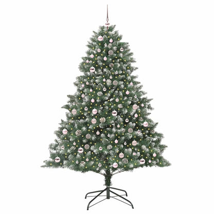 Artificial Christmas Tree with 300 LEDs with Stand Green 210 cm