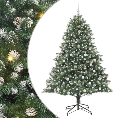 Artificial Christmas Tree with 300 LEDs with Stand Green 210 cm