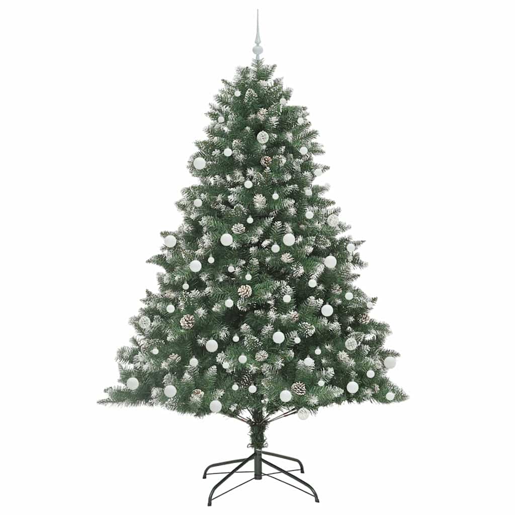 Artificial Christmas Tree with 300 LEDs with Stand Green 210 cm