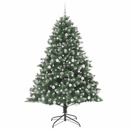 Artificial Christmas Tree with 300 LEDs with Stand Green 210 cm