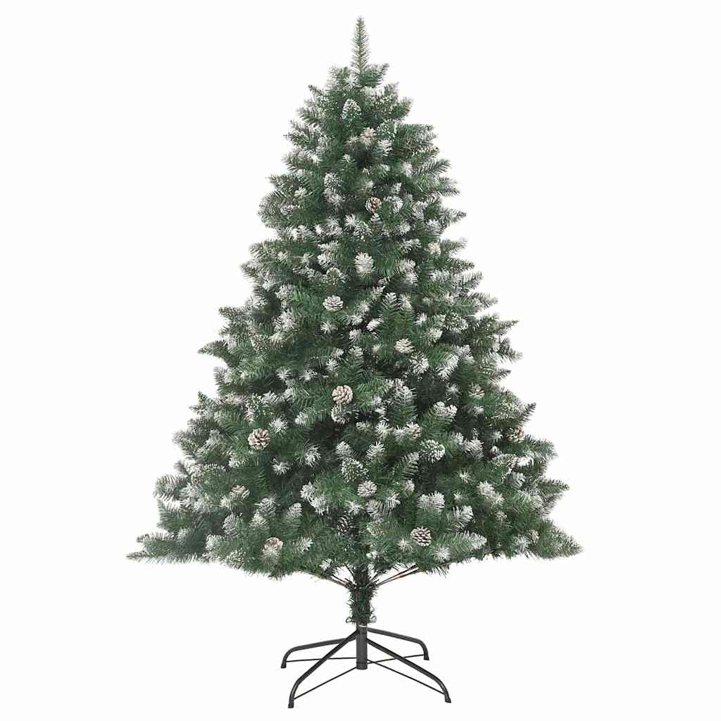Artificial Christmas Tree with 300 LEDs with Stand Green 210 cm