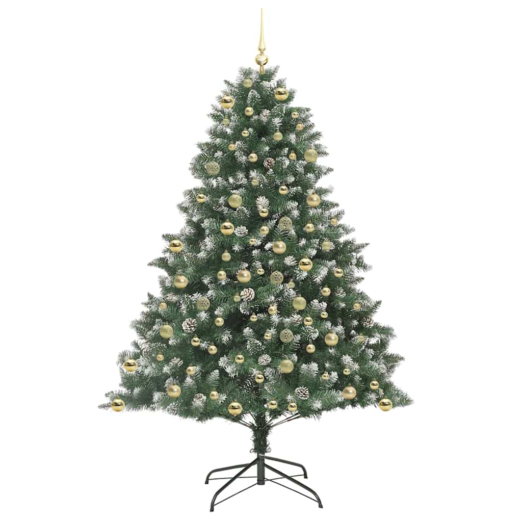 Artificial Christmas Tree with 300 LEDs with Stand Green 210 cm