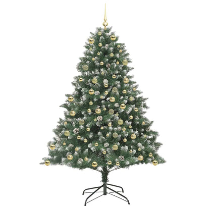 Artificial Christmas Tree with 300 LEDs with Stand Green 210 cm