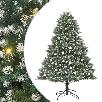 Artificial Christmas Tree with 300 LEDs with Stand Green 210 cm