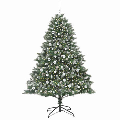 Artificial Christmas Tree with 300 LEDs with Stand Green 210 cm