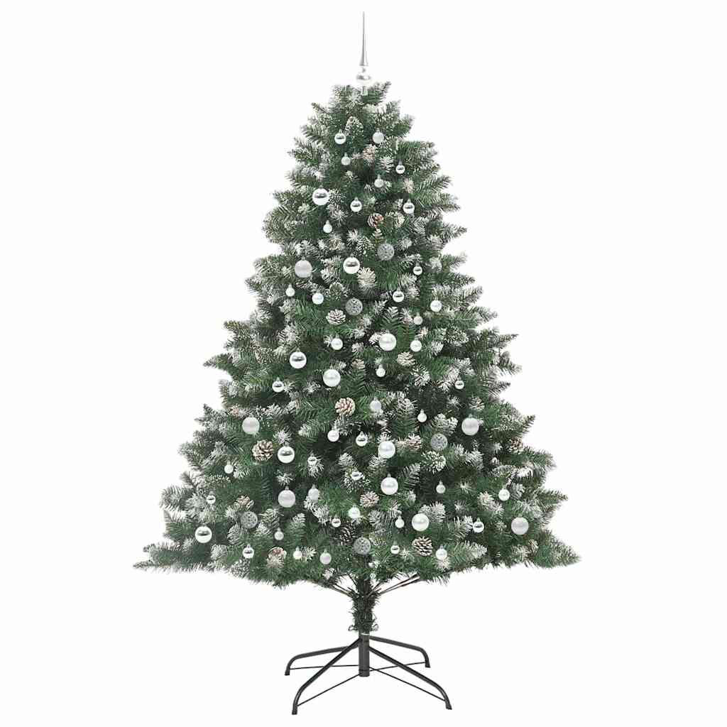 Artificial Christmas Tree with 300 LEDs with Stand Green 210 cm