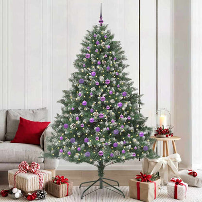 Artificial Christmas Tree with 300 LEDs with Stand Green 210 cm
