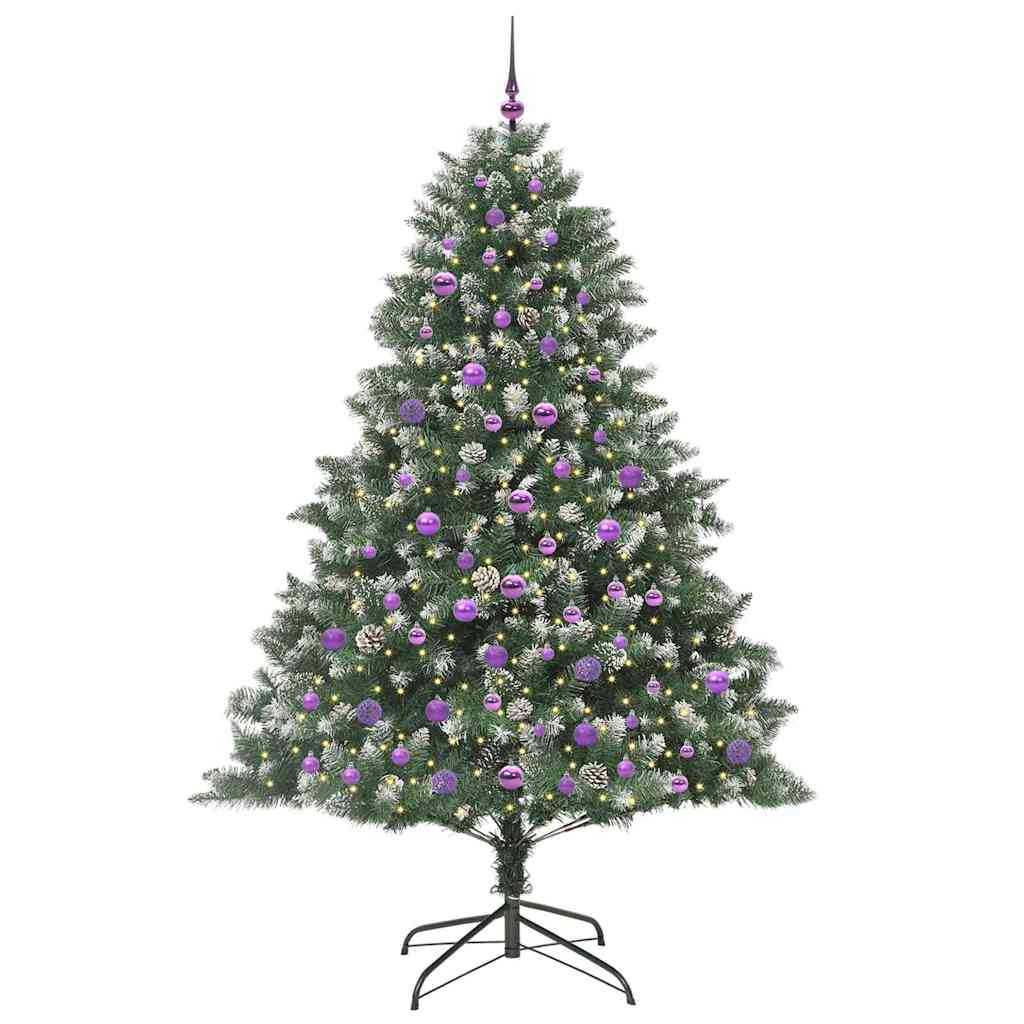 Artificial Christmas Tree with 300 LEDs with Stand Green 210 cm