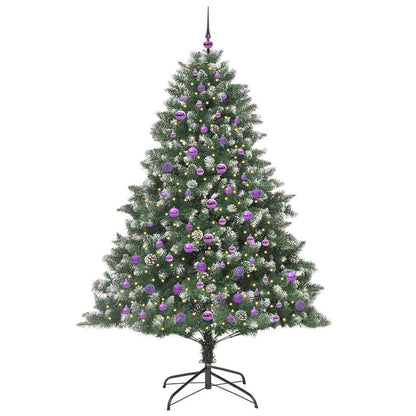Artificial Christmas Tree with 300 LEDs with Stand Green 210 cm