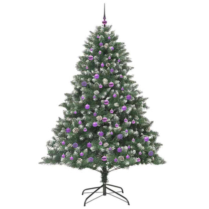 Artificial Christmas Tree with 300 LEDs with Stand Green 210 cm