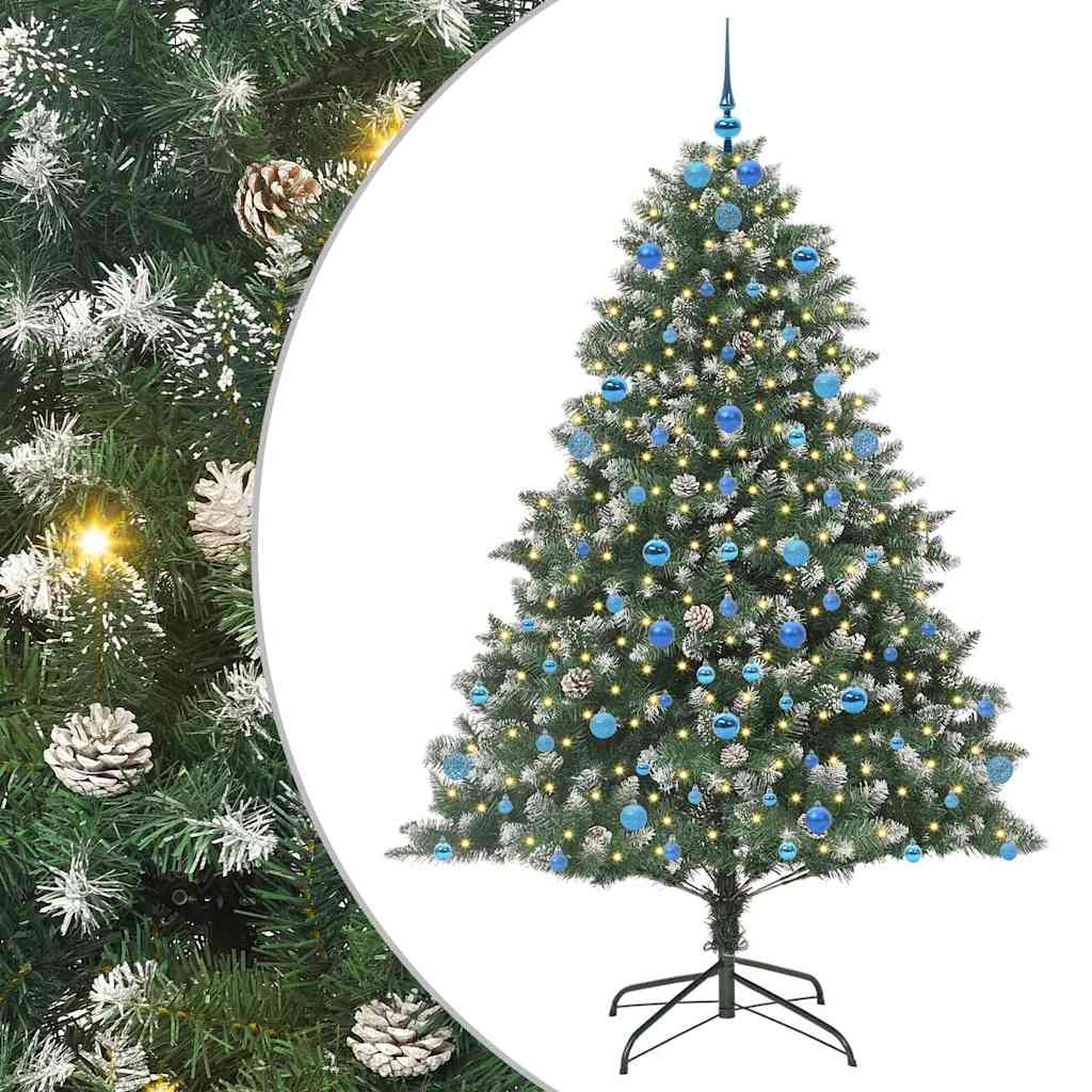 Artificial Christmas Tree with 300 LEDs with Stand Green 210 cm