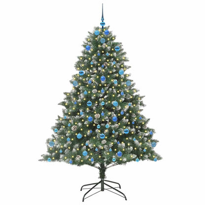 Artificial Christmas Tree with 300 LEDs with Stand Green 210 cm