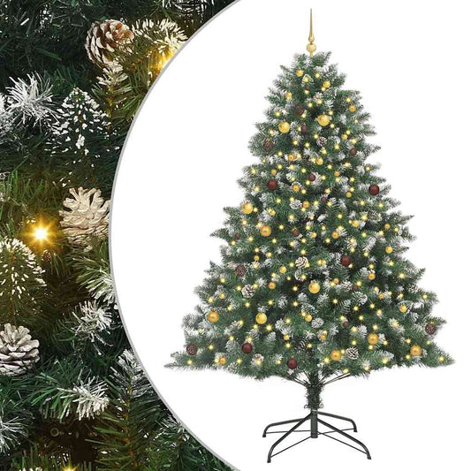 Artificial Christmas Tree with 300 LEDs with Stand Green 240 cm