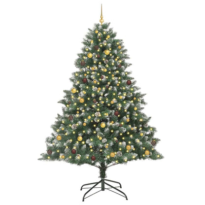 Artificial Christmas Tree with 300 LEDs with Stand Green 240 cm