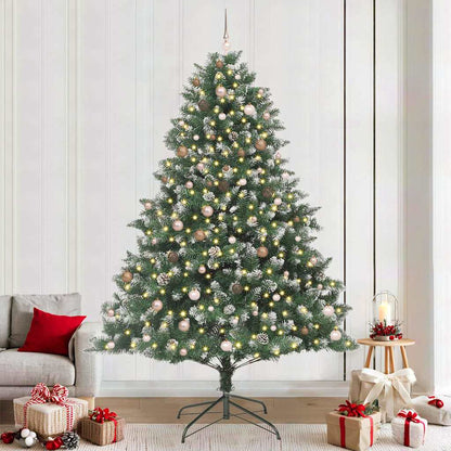 Artificial Christmas Tree with 300 LEDs with Stand Green 240 cm