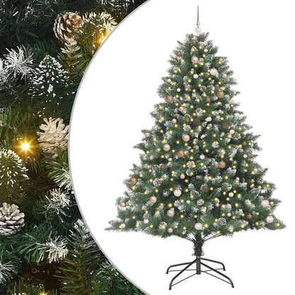 Artificial Christmas Tree with 300 LEDs with Stand Green 240 cm