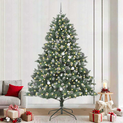 Artificial Christmas Tree with 300 LEDs with Stand Green 240 cm