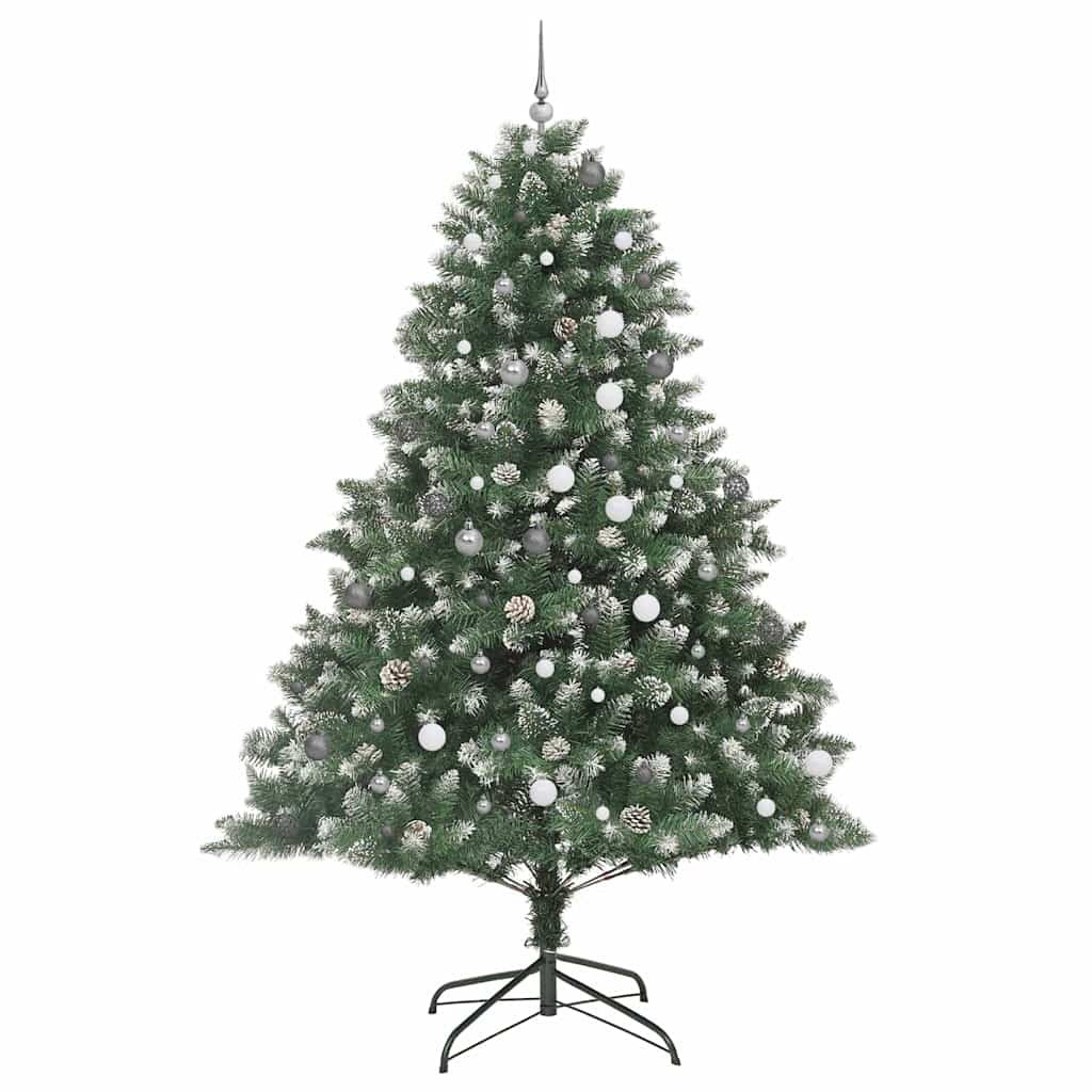Artificial Christmas Tree with 300 LEDs with Stand Green 240 cm