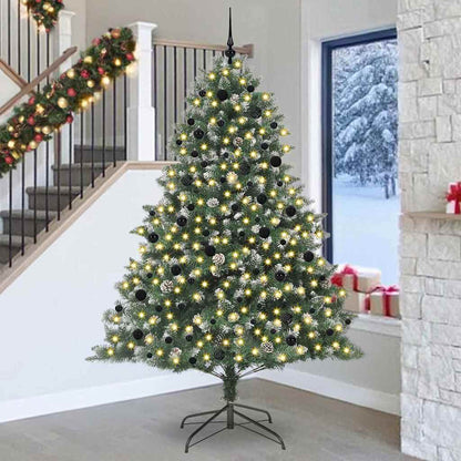 Artificial Christmas Tree with 300 LEDs with Stand Green 240 cm
