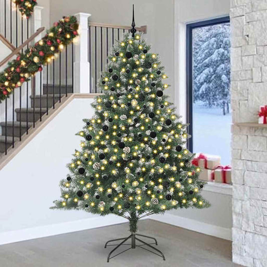 Artificial Christmas Tree with 300 LEDs with Stand Green 240 cm