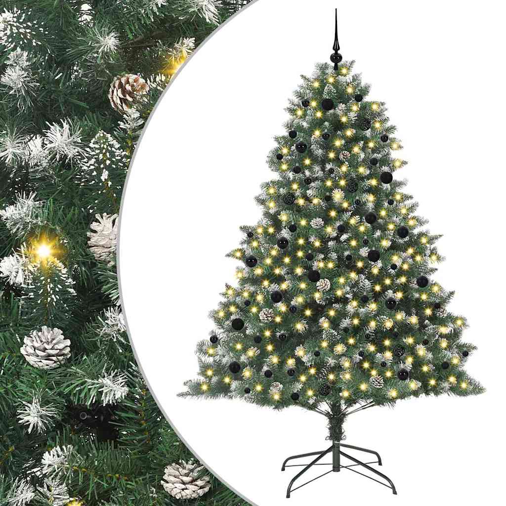 Artificial Christmas Tree with 300 LEDs with Stand Green 240 cm