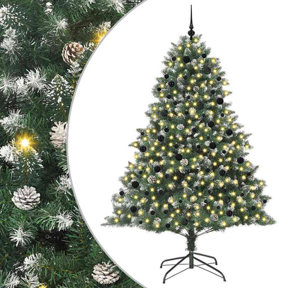 Artificial Christmas Tree with 300 LEDs with Stand Green 240 cm