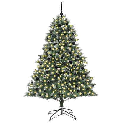 Artificial Christmas Tree with 300 LEDs with Stand Green 240 cm