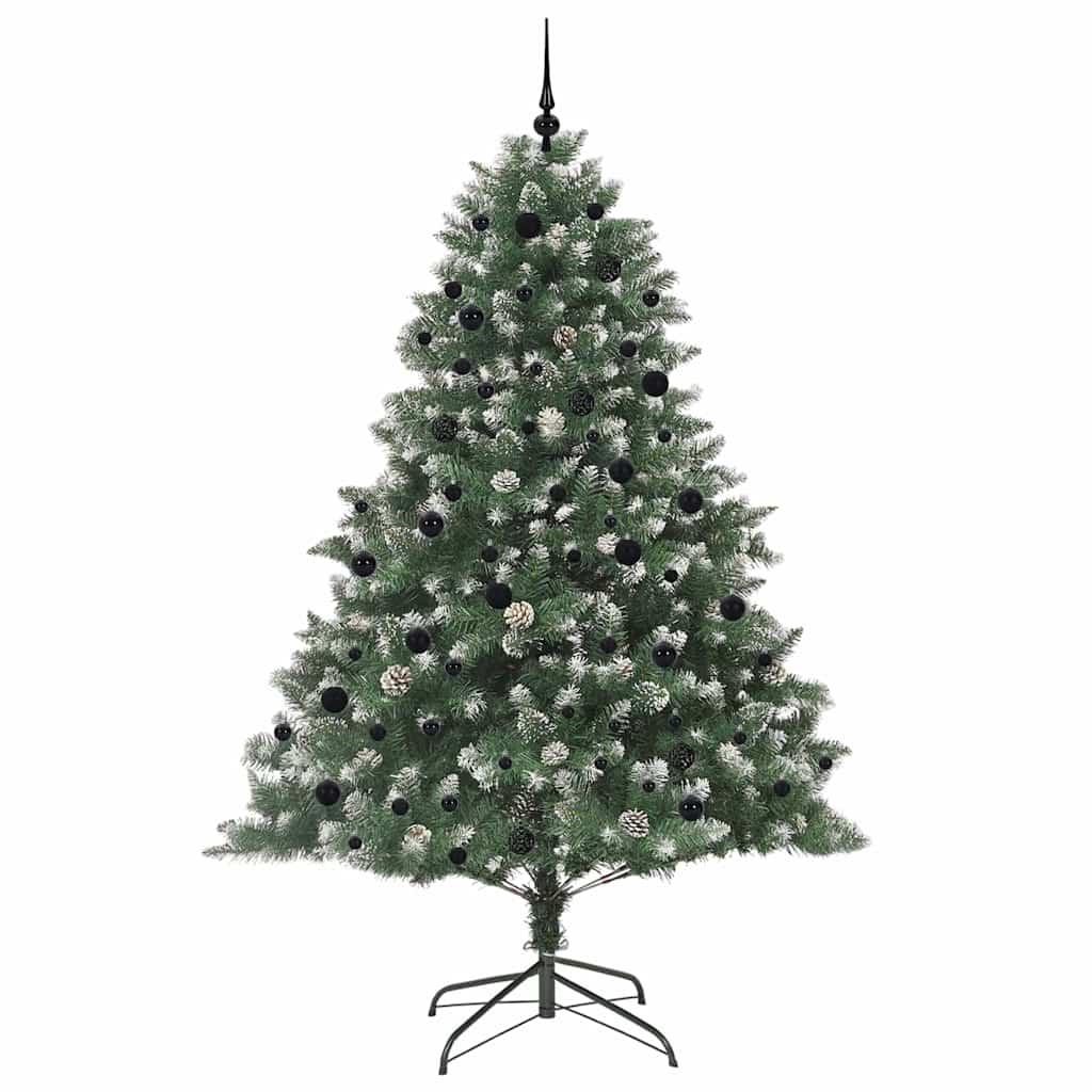Artificial Christmas Tree with 300 LEDs with Stand Green 240 cm