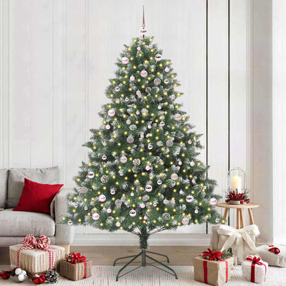 Artificial Christmas Tree with 300 LEDs with Stand Green 240 cm