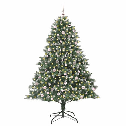 Artificial Christmas Tree with 300 LEDs with Stand Green 240 cm