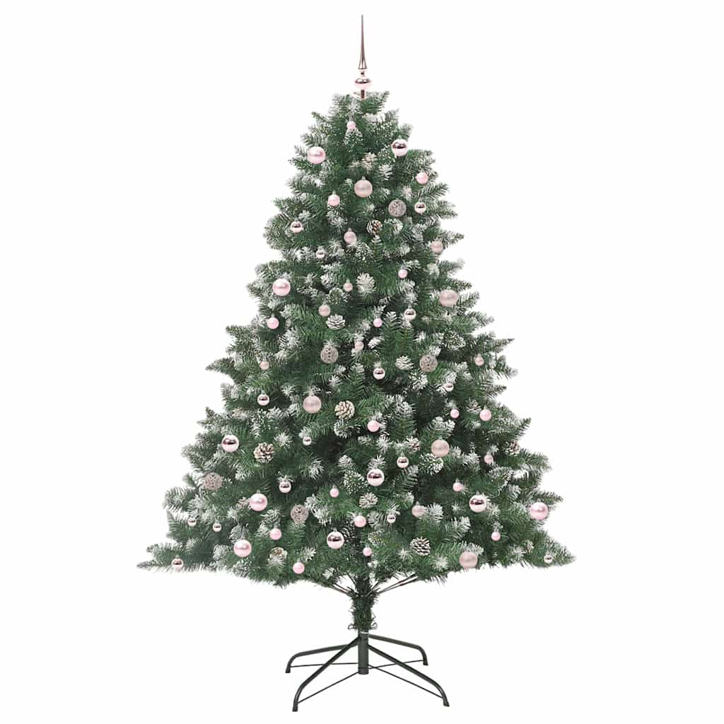 Artificial Christmas Tree with 300 LEDs with Stand Green 240 cm