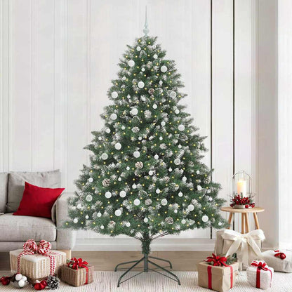 Artificial Christmas Tree with 300 LEDs with Stand Green 240 cm