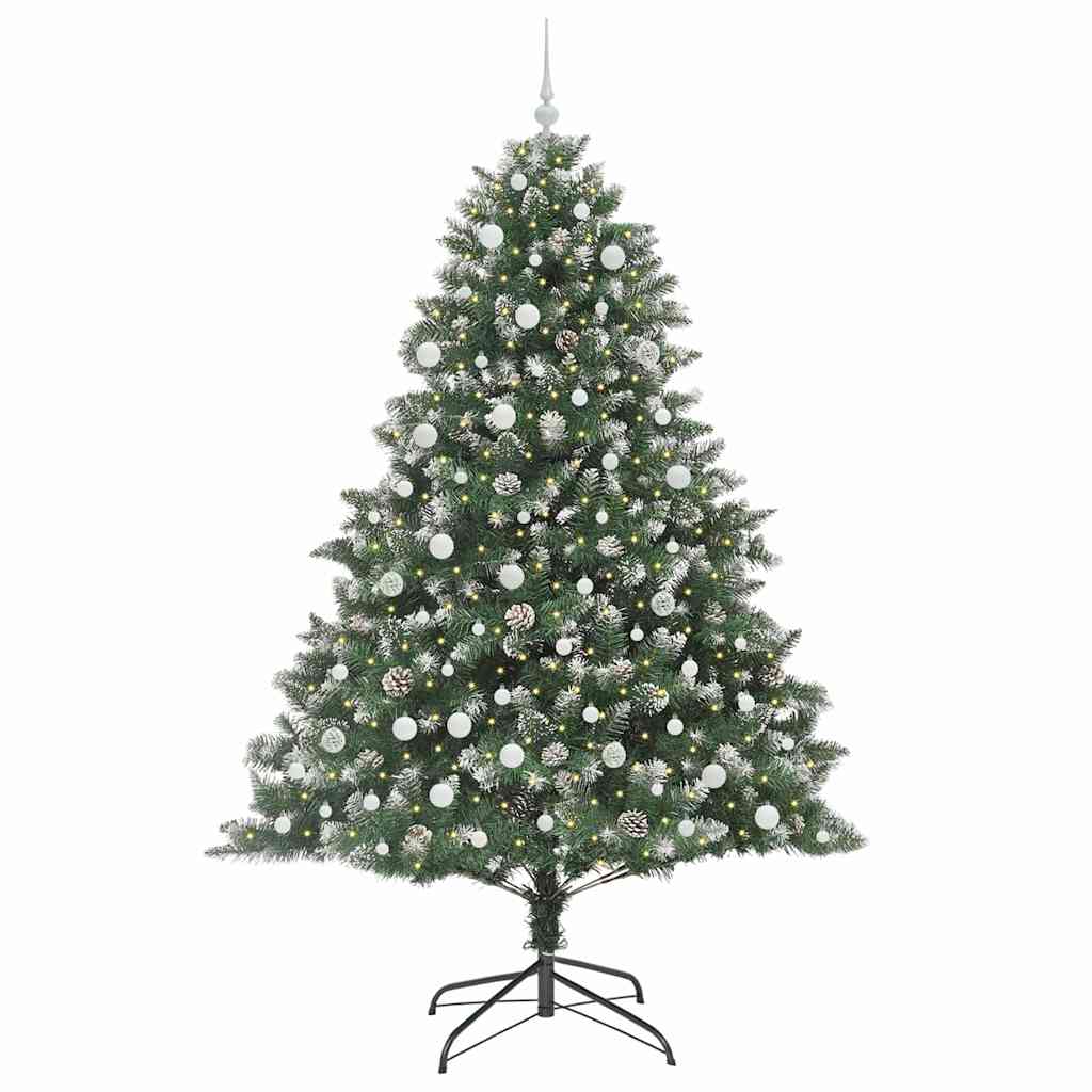 Artificial Christmas Tree with 300 LEDs with Stand Green 240 cm