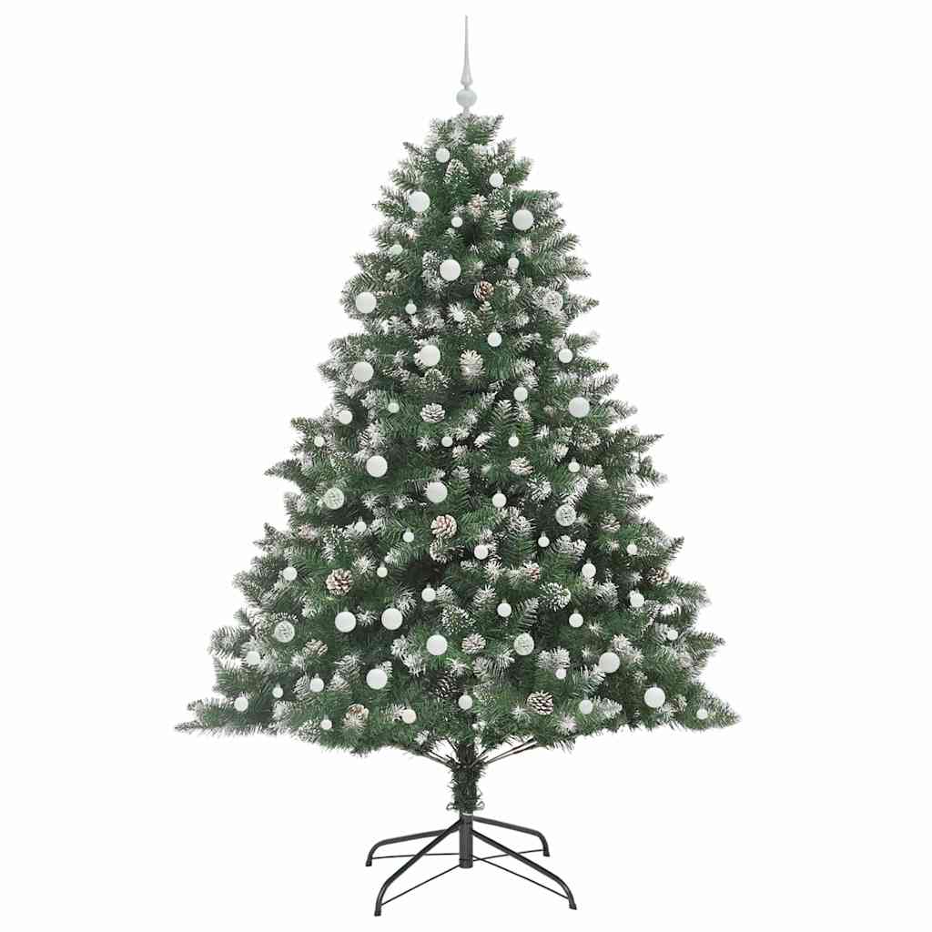 Artificial Christmas Tree with 300 LEDs with Stand Green 240 cm