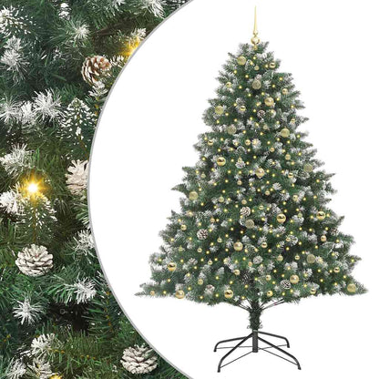 Artificial Christmas Tree with 300 LEDs with Stand Green 240 cm