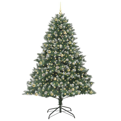 Artificial Christmas Tree with 300 LEDs with Stand Green 240 cm