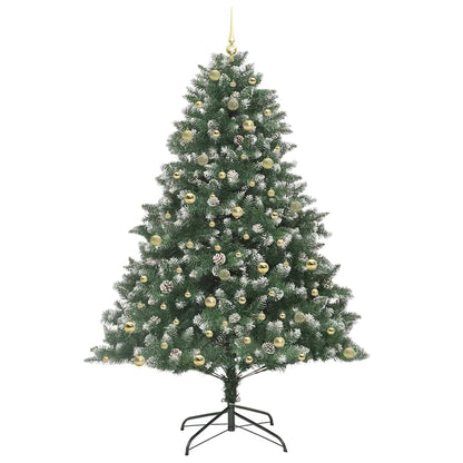 Artificial Christmas Tree with 300 LEDs with Stand Green 240 cm