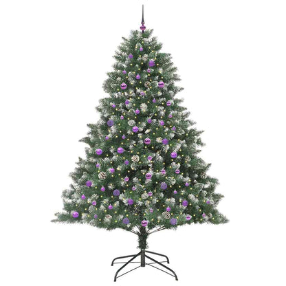 Artificial Christmas Tree with 300 LEDs with Stand Green 240 cm