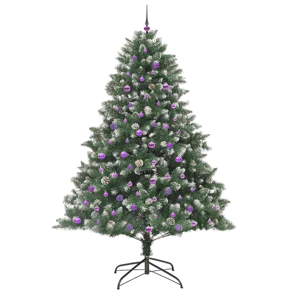 Artificial Christmas Tree with 300 LEDs with Stand Green 240 cm