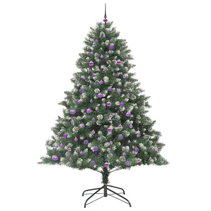 Artificial Christmas Tree with 300 LEDs with Stand Green 240 cm