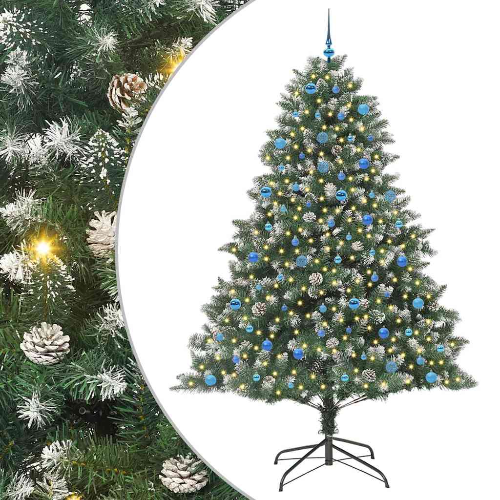 Artificial Christmas Tree with 300 LEDs with Stand Green 240 cm