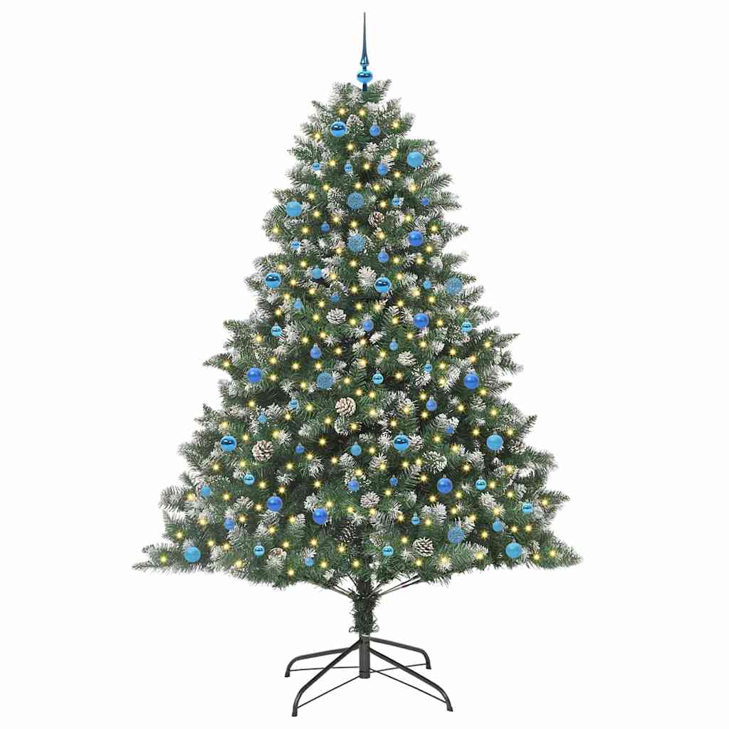Artificial Christmas Tree with 300 LEDs with Stand Green 240 cm