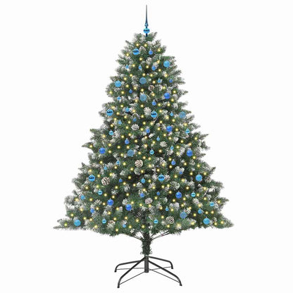 Artificial Christmas Tree with 300 LEDs with Stand Green 240 cm